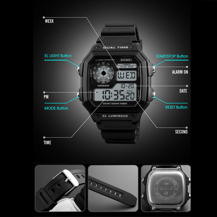 ساعت مچی دیجیتال مردانه اسکمی مدل 1299blc
