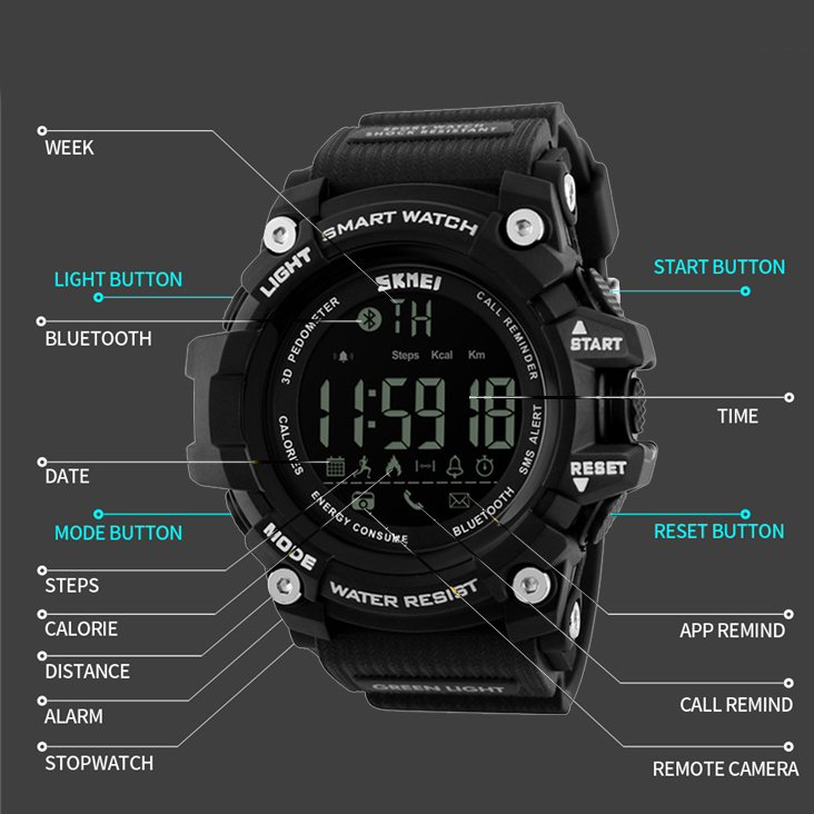 ساعت مچی دیجیتال مردانه اسکمی مدل 1227black